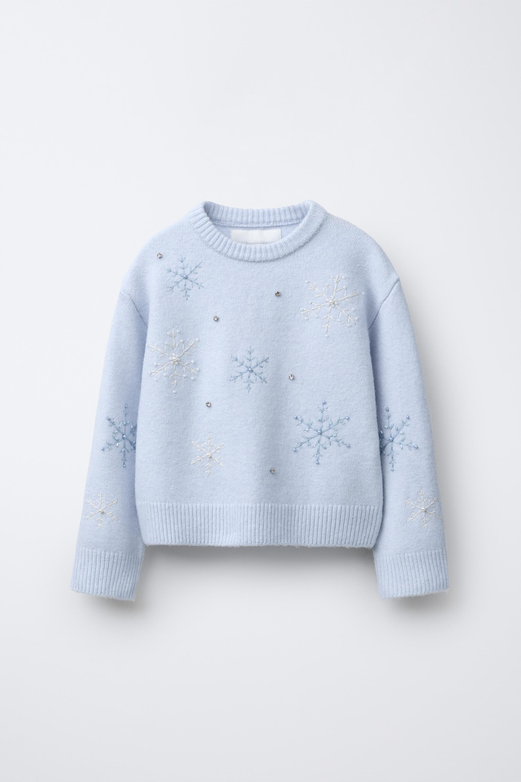 PULL EN MAILLE FLOCONS DE NEIGE